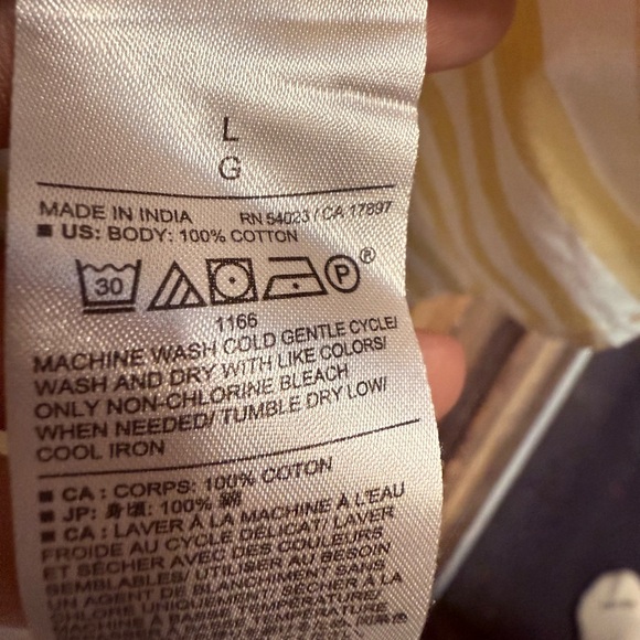 Banana Republic Yellow and White Top - Picture 4 of 5